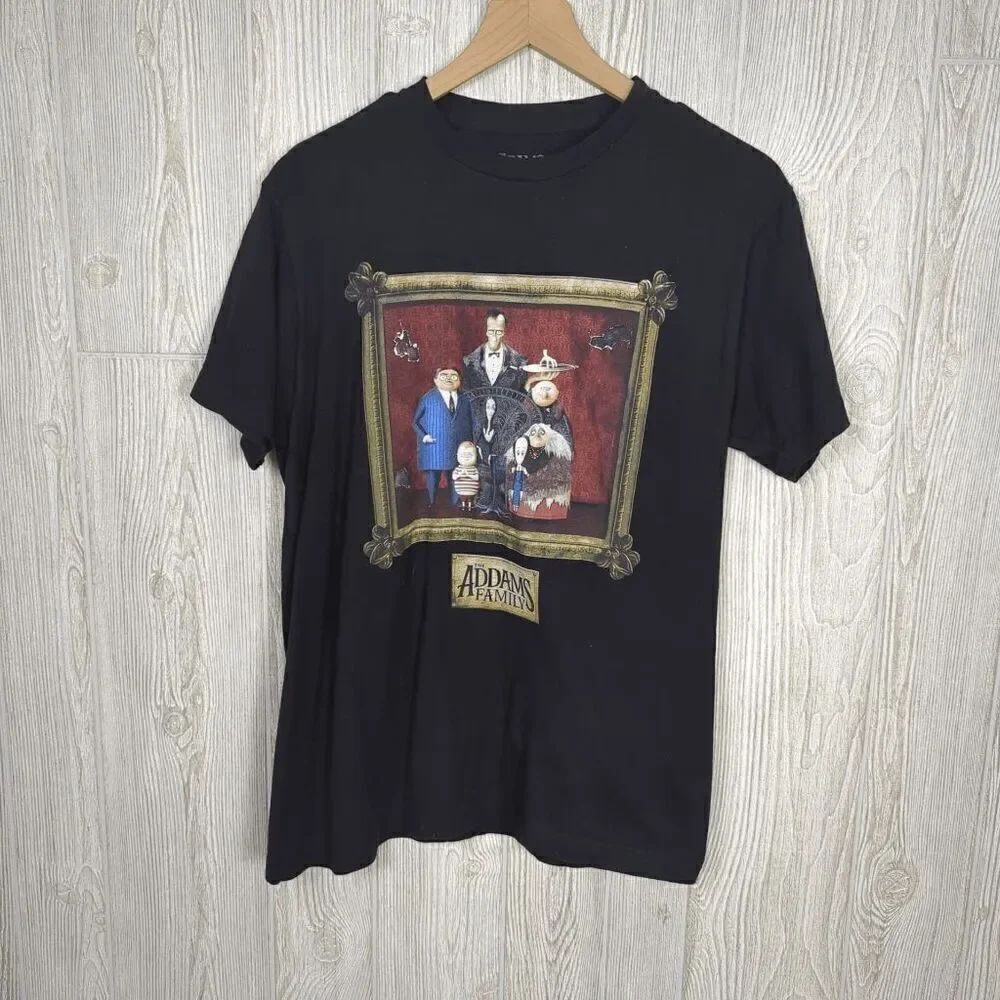 The Addams Family Women’s Medium Black Short Sleeve Shirt Top Animated Movie